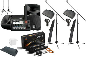 YAMAHA / STAGEPAS 400BT ���C�����X�}�C�N2�{���X�s�[�J�[�X�^���h2�{���A�N�Z�T���[�Z�b�g�y�a�J�X�z