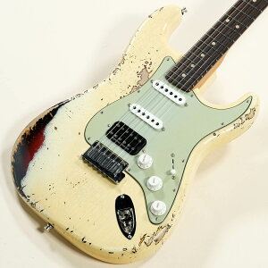 Fender Custom Shop / Limited Edition Custom Deluxe Stratocaster HB S-1 Heavy Relic Aged Vintage White over 3 Color Sunburst �y�a�J�X�z