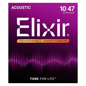 Elixir / 16002 Extra Light Acoustic Phosphor Bronze with NANOWEB Coating �G���N�T�[ ���y���K�i�z