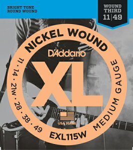D'Addario / EXL115W Jazz RockEWound 3rd 11-49 yGLM^[zyElectric Guitar StringszyZbgzy__IzyDaddariozyBlueszyu[XWYbNzyEhT[hzyWYM^[z