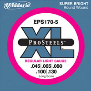 D'Addario / ProSteels EPS170-5 Regular Light 45-130 Long Scale 5strings �y����񂹏��i�z