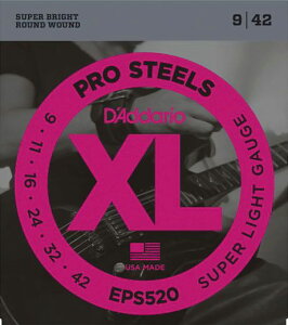 D'Addario / ProSteels EPS520 Super Light 09-42 �G���L�M�^�[�� �y�����X�z
