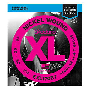 D'Addario / EXL170BT Balanced Tension Regular Light 45-107 Long Scale �x�[�X�� �y�����X�z