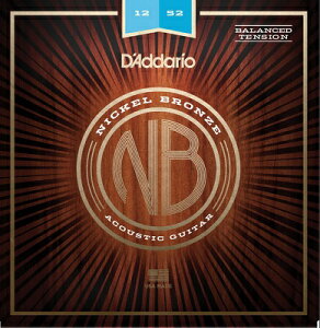 D'Addario / Nickel Bronze Acoustic Guitar Strings NB1252BT Balanced Tension Light 12-52