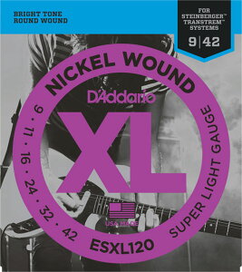 D'Addario / ESXL120 Super Light 09-42 Double Ball End �G���L�M�^�[�� �y�����X�z
