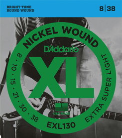 D'Addario / EXL130 X-Super Light 08-38 【エレキギター弦】【Electric Guitar Strings】【セット弦】【ダダリオ】【Daddario】【Extra】【エクストラスーパーライト】【EXL-130】【新宿店】