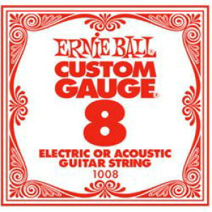 ERNiE BALL / Electric or Acoustic Steel Plain 1008 .008 o yGLM^[zyElectric Guitar StringszyAR[XeBbNM^[(ARM)zyAcoustic Guitar StringszytH[NM^[zyA[j[{