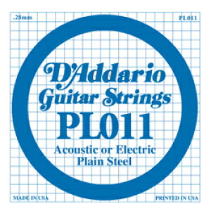 D'Addario / Acoustic or Electric Plain Steel PL011 .011 o yGLM^[zyAR[XeBbNM^[(ARM)zytH[NM^[zy__I(Daddario)zyv[zySinglezyPL-011zy