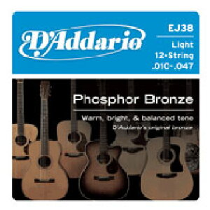 D'Addario / Phosphor Bronze EJ38 Light 10-47 12-Strings yAR[XeBbNM^[(ARM)zyAcoustic Guitar StringszytH[NM^[zyZbgzy__IzyDaddariozytHXt@[uY