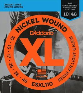 D'Addario / ESXL110 Regular Light 10-46 Double Ball End 【エレキギター弦】【Electric Guitar Strings】【セット弦】【ダダリオ】【Daddario】【レギュラーライト】【ダブルボールエンド】【スタインバーガー】