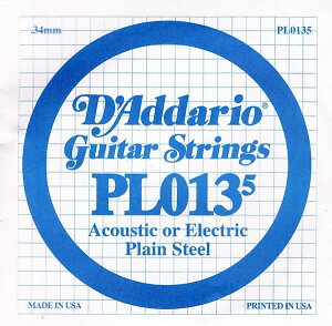 D'Addario / Acoustic or Electric Plain Steel PL0135 .0135 o yGLM^[zyAR[XeBbNM^[(ARM)zytH[NM^[zy__I(Daddario)zyv[zySinglezyPL-0135z