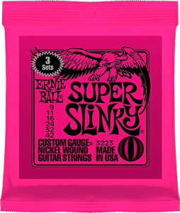 ERNiE BALL / #3223 SUPER SLiNKY 09-42 3 Sets Pack yGLM^[zyElectric Guitar StringszyZbgzyA[j[{[zyX[p[XL[zysNzyPinkzy#2223 3ZbgpbNzyVhXz