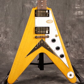 Epiphone / Inspired by Gibson Custom 1958 Korina Flying V (White Pickguard) Aged Natural【2.66kg】[S/N 23121522046]《+8802022379629》《+4582600680067》【YRK】