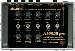 [�x�[�X�p�v���A���v] ALBIT / A1992B pro BASS PRE-AMP 1992 SUPER BASS�^�C�v �x�[�X�p�G�t�F�N�^�[ �A���r�b�g ���{�� Made in Japan�yPNG�z