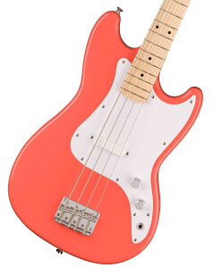 Squier by Fender / Sonic Bronco Bass Maple Fingerboard White Pickguard Tahitian Coral XNC[yYRKz
