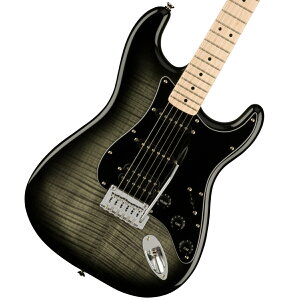 Squier by Fender / Affinity Series Stratocaster FMT HSS Maple Fingerboard Black Pickguard Black BurstyYRKz