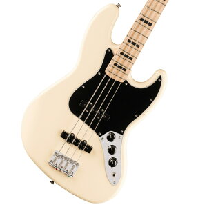 《WEBSHOPクリアランスセール》Squier by Fender / Affinity Series Active Jazz Bass Maple Fingerboard Black Pickguard Olympic White スクワイヤー【PNG】