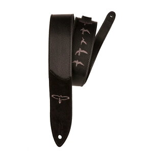 Paul Reed Smith (PRS) / Premium Leather 2inch Strap Embroidered Birds Black �|�[���E���[�h�E�X�~�X �X�g���b�v �y���K�i�z�yPNG�z