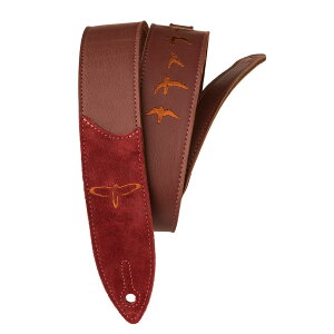 Paul Reed Smith (PRS) / Premium Leather 2inch Strap Embroidered Birds Burgundy �|�[���E���[�h�E�X�~�X �X�g���b�v �y���K�i�z�yPNG�z