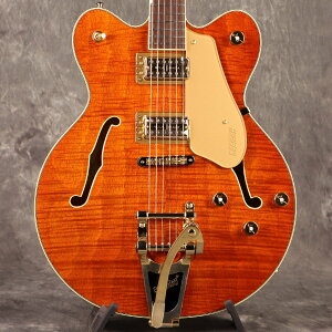 sWEBSHOPNAXZ[tGretsch / Electromatic LTD Flame Okoume Broadkaster Double-Cut with Bigsby Roundup Orange []y3.45kgz[S/N CYGC25050332]yPNGz