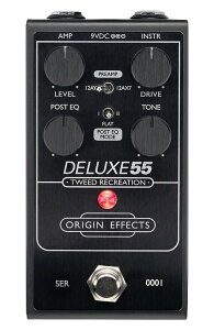 《アンプ・エフェクターセール品》ORIGIN EFFECTS / DELUXE55 Tweed Recreation BLACK EDITION 【数量限定モデル】ブラックエディション オーバードライブ オリジンエフェクツ【PNG】