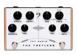 �s���T�L��t[�t���b�g���X�x�[�X����/�R�[���X�E���o�[�u�ƍ����xEQ] FKT AUDIO / The Fretless Chorus - Reverb - Midrange EQ �x�[�X�p�G�t�F�N�^�[ ���g���E�u���[�g�E�h���C�u�y�������K�i�z�sFender�M