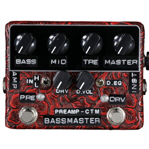 y摜zShin's Music / BMP-1 Crimson Western Black Panel Bass Master Preamp with Input Level Attenuator Switch/Drive EQ. Select Switch mS/NF978nx[XvAv { Made in JapanyPNGz