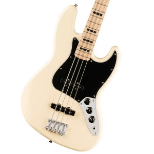Squier by Fender / Affinity Active Jazz Bass Maple Fingerboard Black Olympic White�yB���A�E�g���b�g�����i�I�z�yPNG�z