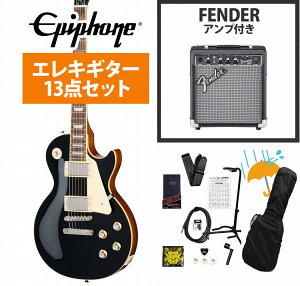 Epiphone / Inspired by Gibson Les Paul Standard 60s Ebony �G�s�t�H�� ���X �|�[�� Fender 10W�A���v�t���G���L�M�^�[���S�҃Z�b�gR�yYRK�z