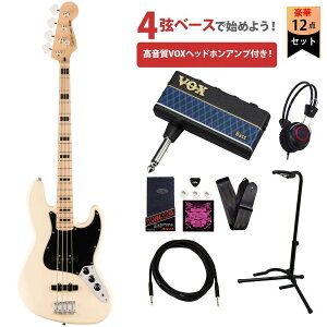 Squier by Fender / Affinity Active Jazz Bass Maple FB Black PG Olympic White VOX�w�b�h�z���A���v(Amplug Bass 3)�t���G���L�x�[�X���S�҃Z�b�gR�yYRK�z