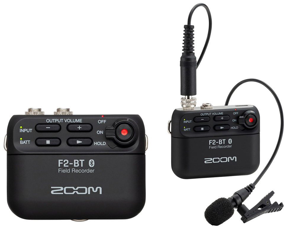 ZOOM ズーム   F2-BT BLACK Bluetooth機能内蔵 ラベリアマイク付き フィールドレコーダー