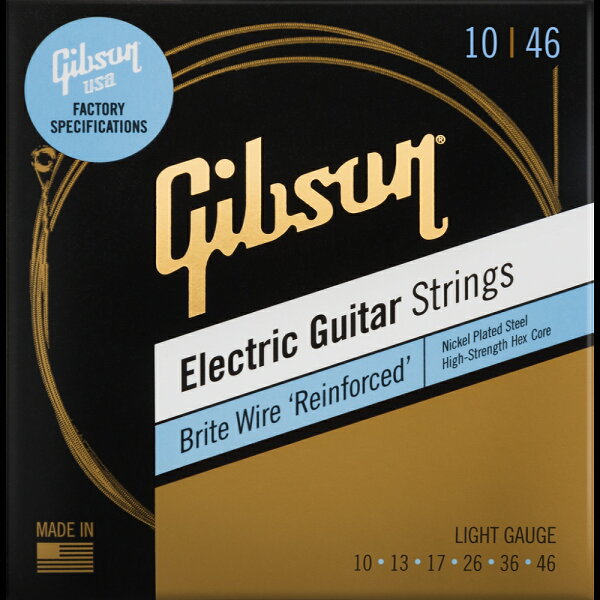 Gibson / SEG-BWR10 Brite Wire 'Reinforced' Electric Guitar Strings 10-46 Light Gauge【エレキギター弦】 ギブソン【YRK】