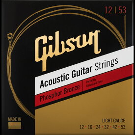 Gibson / SAG-PB12 Phosphor Bronze Acoustic Guitar Strings 12-53 Light 【アコースティックギター弦】 ギブソン【YRK】