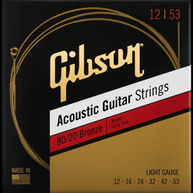 Gibson / SAG-BRW12 80/20 Bronze Acoustic Guitar Strings 12-53 Light 【アコースティックギター弦】 ギブソン【YRK】