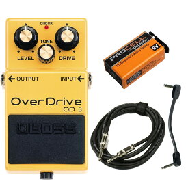 【あす楽対象商品】BOSS / OD-3 Over Drive スターターセット -アルカリ9V電池、ギター用ケーブル、パッチケーブル-【YRK】