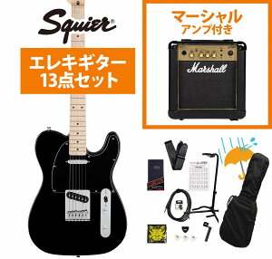 Squier by Fender / FSR Affinity Series Telecaster Maple FB Black PG Black[CVoV̔] Marshall MG10AvtGLM^[S҃ZbgRyYRKz
