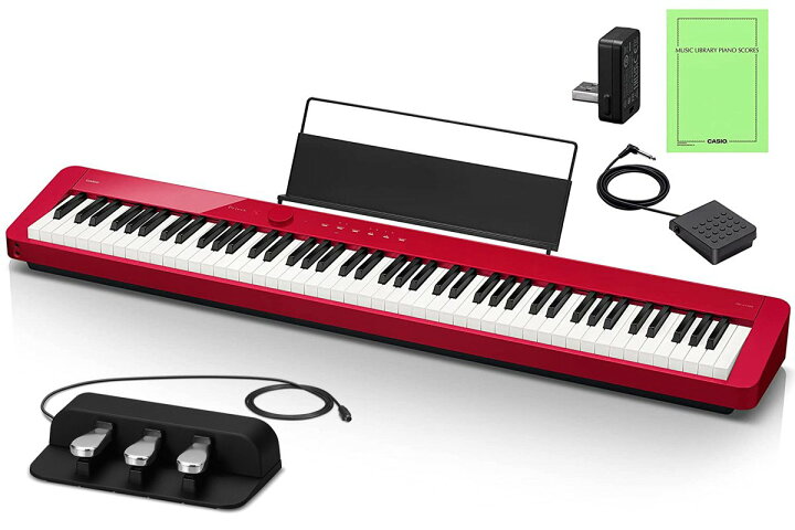 楽天市場】カシオ(CASIO)電子ピアノ Privia PX-S1100RD(レッド) 88鍵盤 