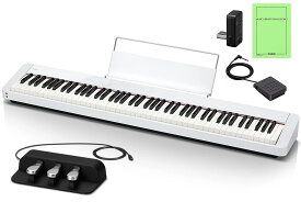 【あす楽対象商品】カシオ(CASIO)電子ピアノ Privia PX-S1100WE(ホワイト) 88鍵盤 スリムデザイン & 純正 ペダル 3本ペダルユニット SP-34【PNG】