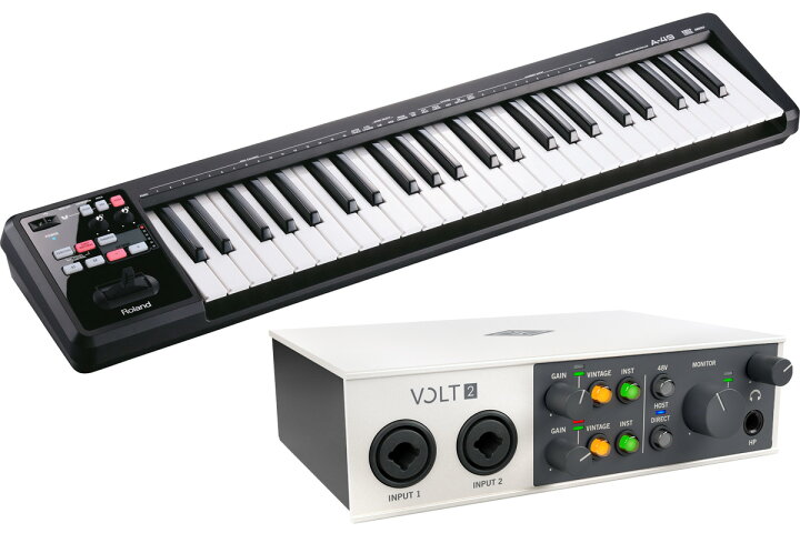 楽天市場】Roland / A-49 BK + Universal Audio / Volt 2 USB Audio 