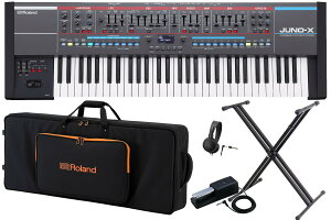 Roland ���[�����h / JUNO-X [�����P�[�X(SC-G61W3)���X�^���h�E�y�_���Z�b�g�I] Synthesizer�yYRK�z