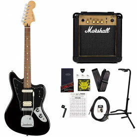 Fender / Player Series Jaguar Black Pau Ferro MarshallMG10アンプ付属エレキギター初心者セット【YRK】《+4582600680067》