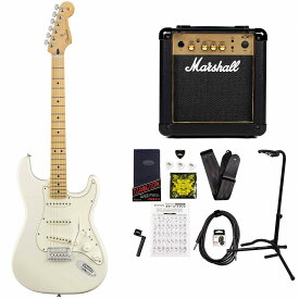 《限界突破特価!》Fender / Player Series Stratocaster Polar White Maple MarshallMG10アンプ付属エレキギター初心者セット《+4582600680067》