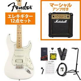 Fender / Player Series Stratocaster HSS Polar White Maple MarshallMG10アンプ付属エレキギター初心者セット《+4582600680067》