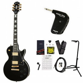 Epiphone / Inspired by Gibson Les Paul Custom Ebony エピフォン エレキギター レスポール カスタム GP-1アンプ付属エレキギター初心者セット【YRK】《+4582600680067》