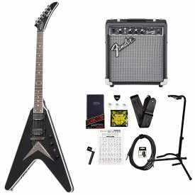 Epiphone / Dave Mustaine Flying V Custom Black Metallic デイヴ ムステイン FenderFrontman10Gアンプ付属エレキギター初心者セット《+4582600680067》【YRK】