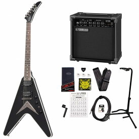 Epiphone / Dave Mustaine Flying V Custom Black Metallic デイヴ ムステイン YAMAHA GA15IIアンプ付属初心者セット！《+4582600680067》【YRK】