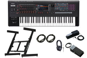 Roland ���[�����h / FANTOM-6 EX [Z�^�L�[�{�[�h�X�^���h �� �A�N�Z�T���[�Z�b�g] 61�� MUSIC WORKSTATION�yYRK�z