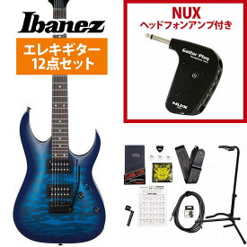 Ibanez / Gio Series GRGA120QA-TBB (Transparent Blue Burst) [海外仕様イシバシ独占販売モデル] GP-1アンプ付属エレキギター初心者セット【YRK】《+4582600680067》