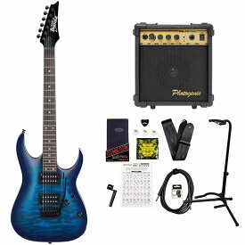 Ibanez / Gio Series GRGA120QA-TBB (Transparent Blue Burst) [海外仕様イシバシ独占販売モデル] PG-10アンプ付属エレキギター初心者セット【YRK】《+4582600680067》