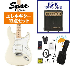 Squier by Fender / Affinity Series Stratocaster Maple Fingerboard White Pickguard Olympic White PG-10�A���v�t���G���L�M�^�[���S�҃Z�b�gR�yYRK�z